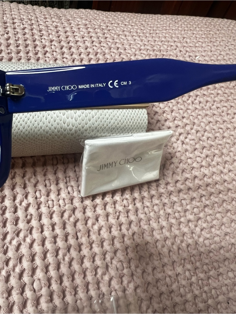 JIMMY CHOO NEW Rylan Blue Shield Sunglasses Unisex NEW - Picture 5 of 9